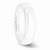 Chisel Ceramic White 6mm Polished Wedding Band CER8 - CER8AI55