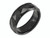 Chisel Ceramic Faceted Black 8mm Polished Beveled Edge Wedding Band CER13 - CER13AI12