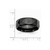 Chisel Ceramic Faceted Black 8mm Polished Beveled Edge Wedding Band CER13 - CER13AI12