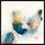 Blue and Yellow Square Wall Art Decor 18" x 18" - 33423703