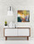 Yellow and White Square Canvas Wall Art Decor 48" x 48" - 33442703