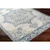 6.5' x 9.5' Ivory and Denim Blue Rectangular Area Throw Rug