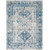 5’3” x 7’3” Distressed Finish Sky Blue and White Rectangular Area Rug