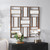 36" Geometric Gold Wood Mirror Accent Hanging Wall Art