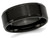 Mens Black Plated Stainless Steel 8mm Beveled Edge Wedding Band - 88QGG0324GM-8.5