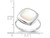 White Mother of Pearl Ring in Sterling Silver - 68QGG7010MOP-4.5