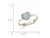 Sterling Silver Polished Blue Mother of Pearl Ring - 68QGG6286MOP-8