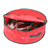 24” Red and Green Christmas Wreath Round Storage Bag with Carrying Handle