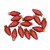 Shiny Finish Glass Christmas Pinecone Ornaments - 1.75" (45mm) - Red - 56ct