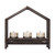 16” Antique Bronzed Metal Candle Holder with Three 2” Candles