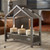 16” Antique Bronzed Metal Candle Holder with Three 2” Candles