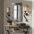 37" Wood and Metal Rectangular Hanging Wall Mirror