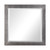 40" Silver Wood Square Hanging Wall Mirror