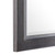 40" Silver Wood Square Hanging Wall Mirror