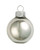 Shiny Finish Glass Christmas Ball Ornaments - 4" (100mm) - Pewter Gray - 6ct