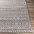 7.8' x 10.25' Ash Gray and Ivory Classic Style Rectangular Area Throw Rug