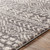 7.8' x 10.25' Ash Gray and Ivory Classic Style Rectangular Area Throw Rug