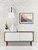 Sea Blue and Beige Square Wall Art Decor 18" x 18" - 33417784