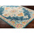9.25' x 12.25' Distressed Finish Blue and Orange Rectangular Area Throw Rug