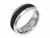 Chisel Stainless Steel and Black Carbon Fiber 8mm Polished Wedding Band SR25 - SR25Y125