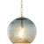 11" Contemporary Clear and Stone Blue Glass Hanging Pendant Ceiling Light Fixture