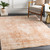 2' x 3'3" Distressed Finished Brown and White Rectangular Machine Woven Area Throw Rug