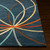12' x 15' Contemporary Style Navy Blue and Orange Rectangular Area Throw Rug
