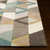 2' x 3' Triangular Geometric Pattern Light Gray and Brown Hand Tufted Wool Area Rug