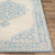 6' x 9' Blue and Beige Hexagonal Medallion Design Rectangular Hand Tufted Area Rug