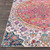 9.25' x 12.5' Red and Orange Floral Medallion Design Rectangular Machine Woven Area Rug