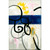 Ivory and Navy Blue Rectangular Canvas Wall Art Decor 12" x 18" - 33424442