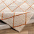 8' x 10' Diamond Pattern Brown and Orange Rectangular Hand Tufted Wool Area Throw Rug