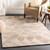 8' x 10' Diamond Pattern Beige and Brown Rectangular Hand Tufted Wool Area Throw Rug