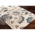 8' x 11' Floral Beige and Blue Hand Tufted Rectangular Area Throw Rug