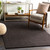 8' x 10' Black Rectangular Hand Tufted Wool Area Throw Rug