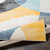 7.8' x 10.25' Motif Patterned Mustard Yellow and Blue Rectangular Area Throw Rug