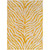 5.25' x 7.25' Animal Printed Yellow and Beige Rectangular Area Throw Rug