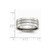 Chisel Stainless Steel Grooved 8mm Satin and Polished Wedding Band - SR31Y11
