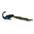 13" Green and Dark Blue Peacock Clip-On Christmas Ornament