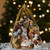 10.5" Yellow and Beige Nativity Scene Beneath the Bethlehem Star Christmas Tabletop Decor - 32605599
