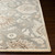 2’ x 3’ Floral Pattern Gray and Cream Rectangular Wool Area Rug