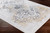 3' Distressed Gray and Black Mandala Pattern Machine Woven Area Rug