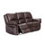 77" Brown Leather Upholstery Manual Dual Recliner Sofa with Padded Arms