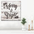 Brown and Gray Merry Christmas Wrapped Square Wall Art Decor 12" x 12"