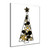 Gold and Black Glam Tree Christmas Wrapped Rectangular Wall Art Decor 16" x 12"