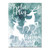 Teal Green and White Frolic Reindeer Christmas Wrapped Rectangular Wall Art Decor 20" x 16"