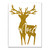Gold and White Glam Noel Christmas Wrapped Rectangular Wall Art Decor 20" x 16"