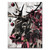 Black and Pink Christmas Reindeer Rectangular Wall Art Decor 20" x 16"