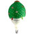 4.75” White and Green Candy Joy Santa Hand Painted Mouth Blown Glass Hanging Christmas Ornament