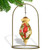 6" Merry Christmas Cardinal Spire Shaped Glass Ornament